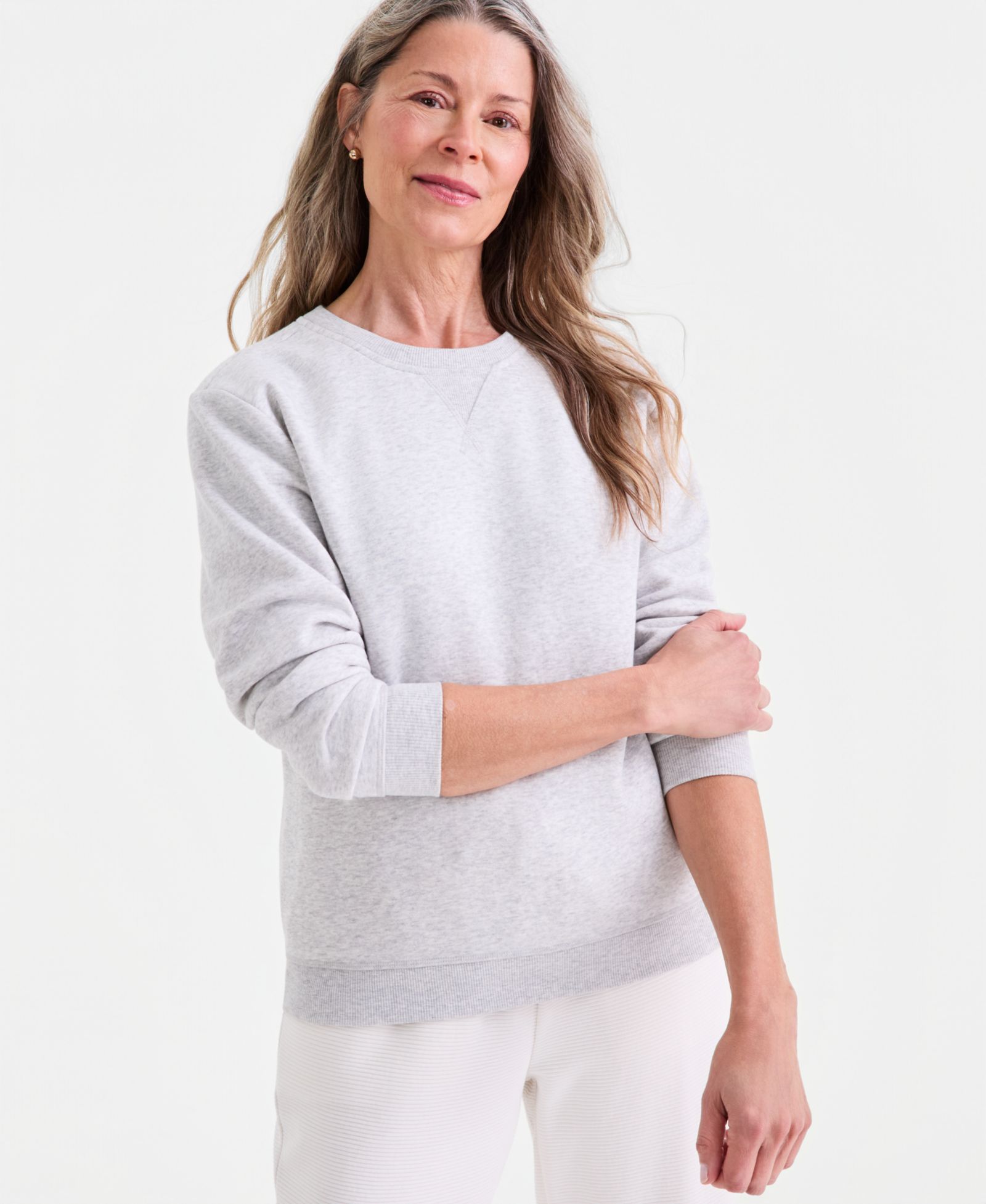 Style & Co Women's Long-Sleeve Crewneck Sweatshirt, Created for Macy's