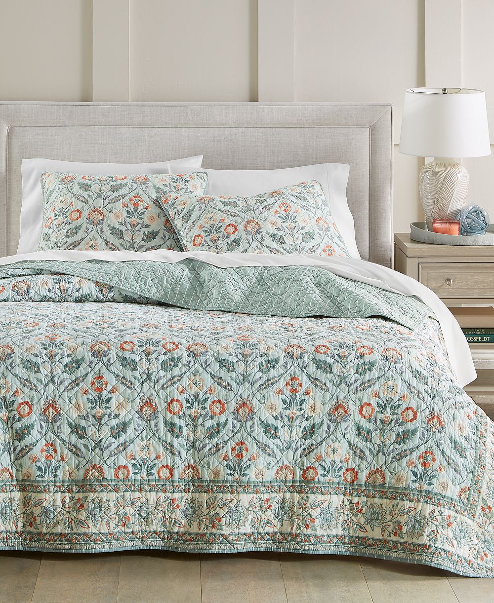 Charter Club Jacobean Border 2-Pc. Quilt Set, Twin, Exclusively at Macy's