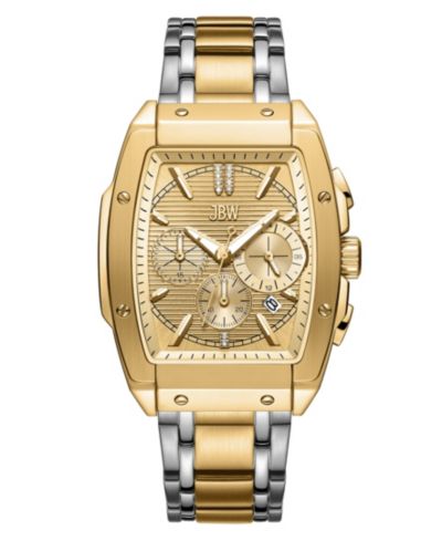 JBW Men's Echelon Diamond Gold-Plated Stainless-Steel Watch