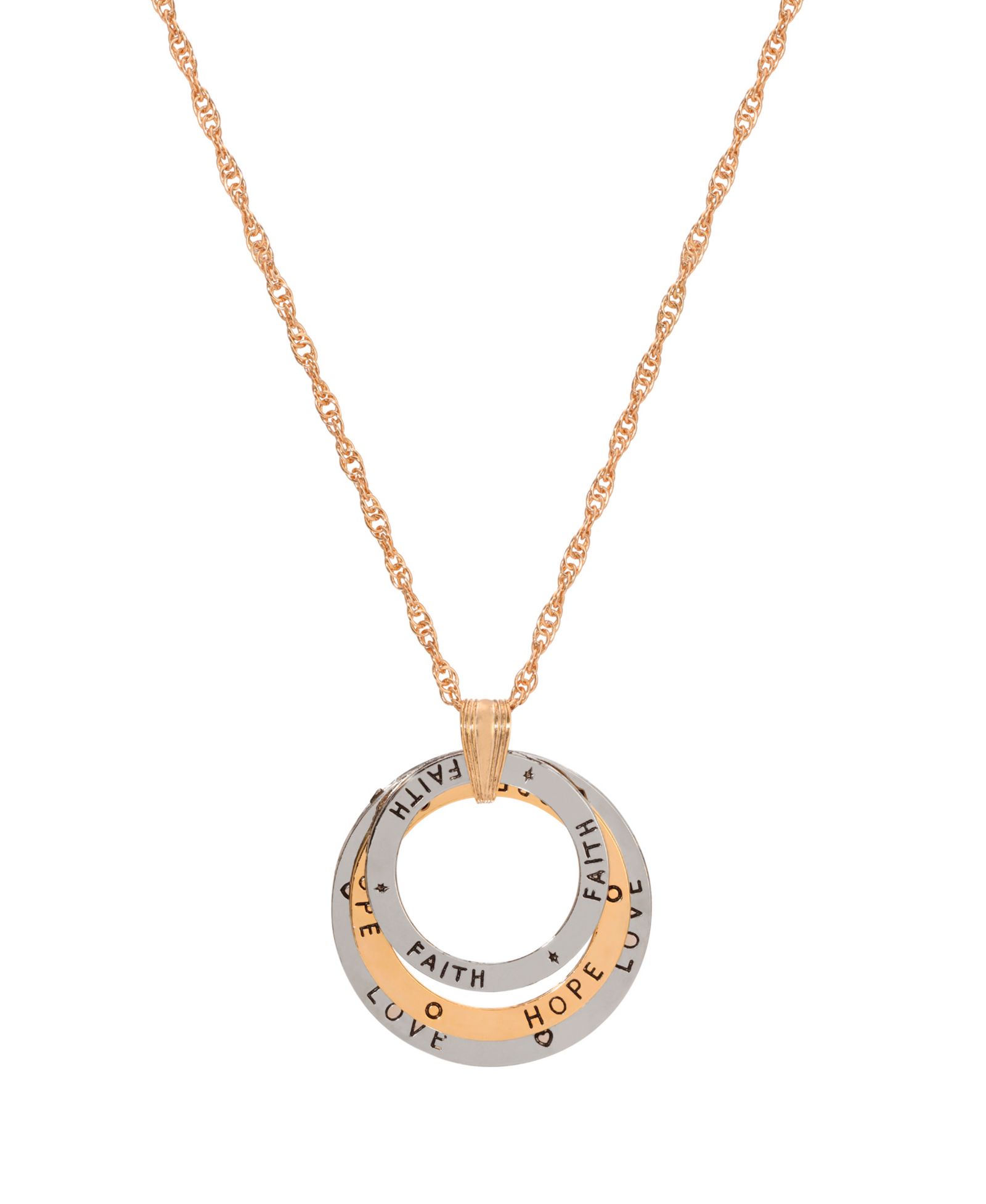 Ожерелье 2028 Two-Tone Love Hope Faith Tri Ring