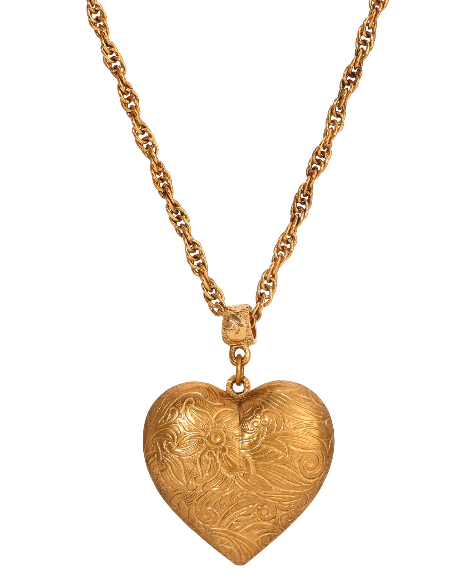 Золотистый кулон 2028 Floral Heart Pendant Necklace