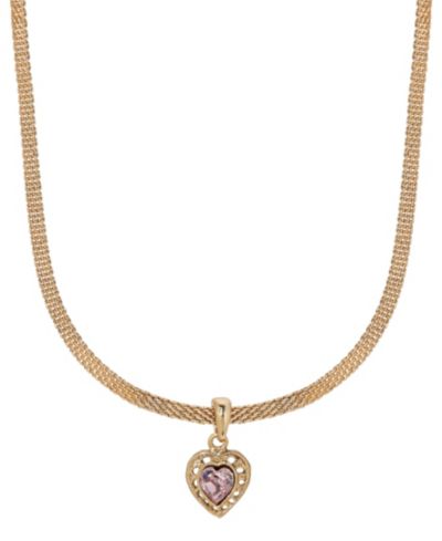 Ожерелье 2028 Heart Crystal Mesh Chain