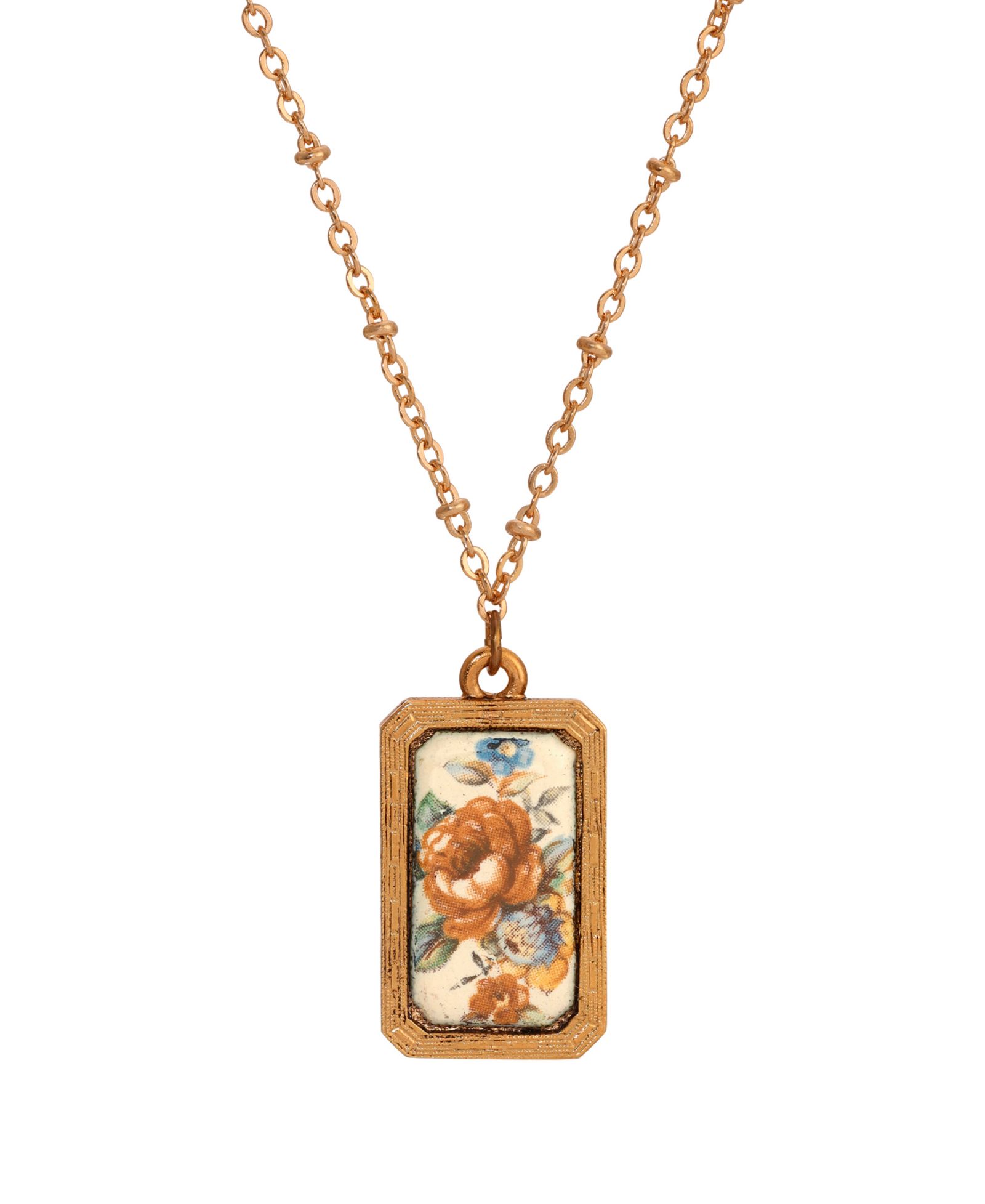 Подвеска-кулон 2028 Floral Enamel Rectangular