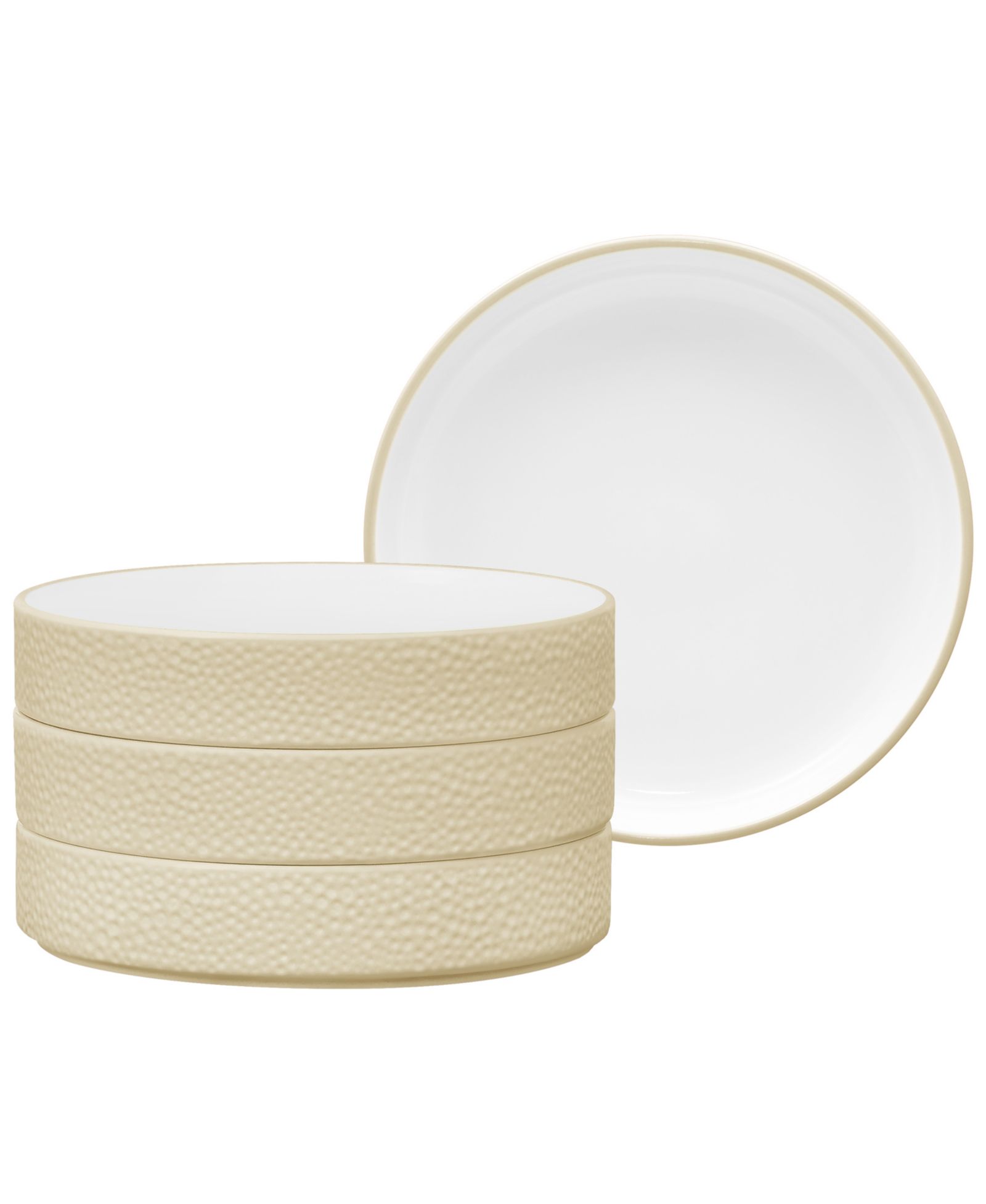 Глубокие тарелки Noritake Colortex Stone Stax Ivory, набор из 4 шт.