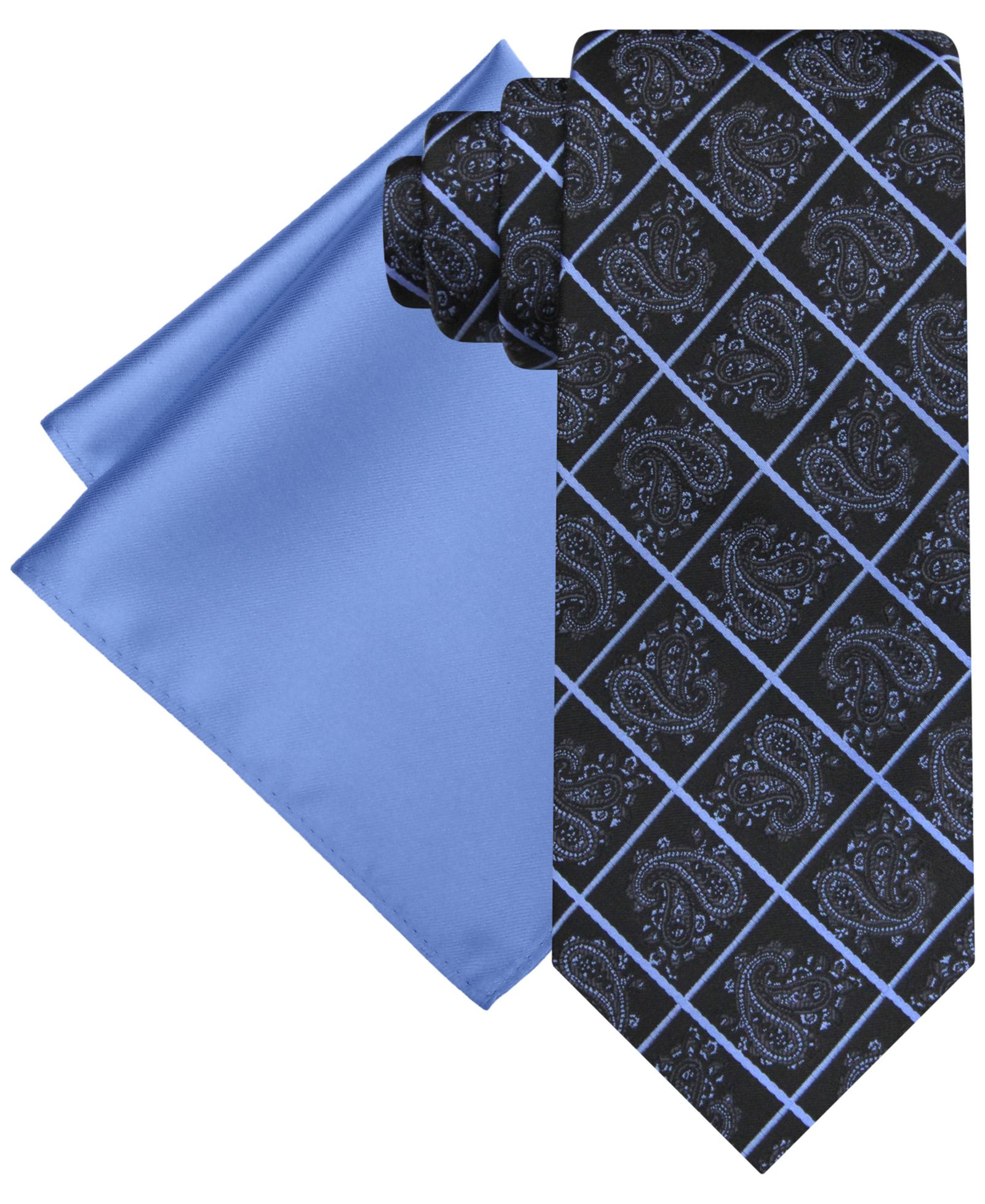 Steve Harvey Men's Paisley Square Tie & Pocket Square Set