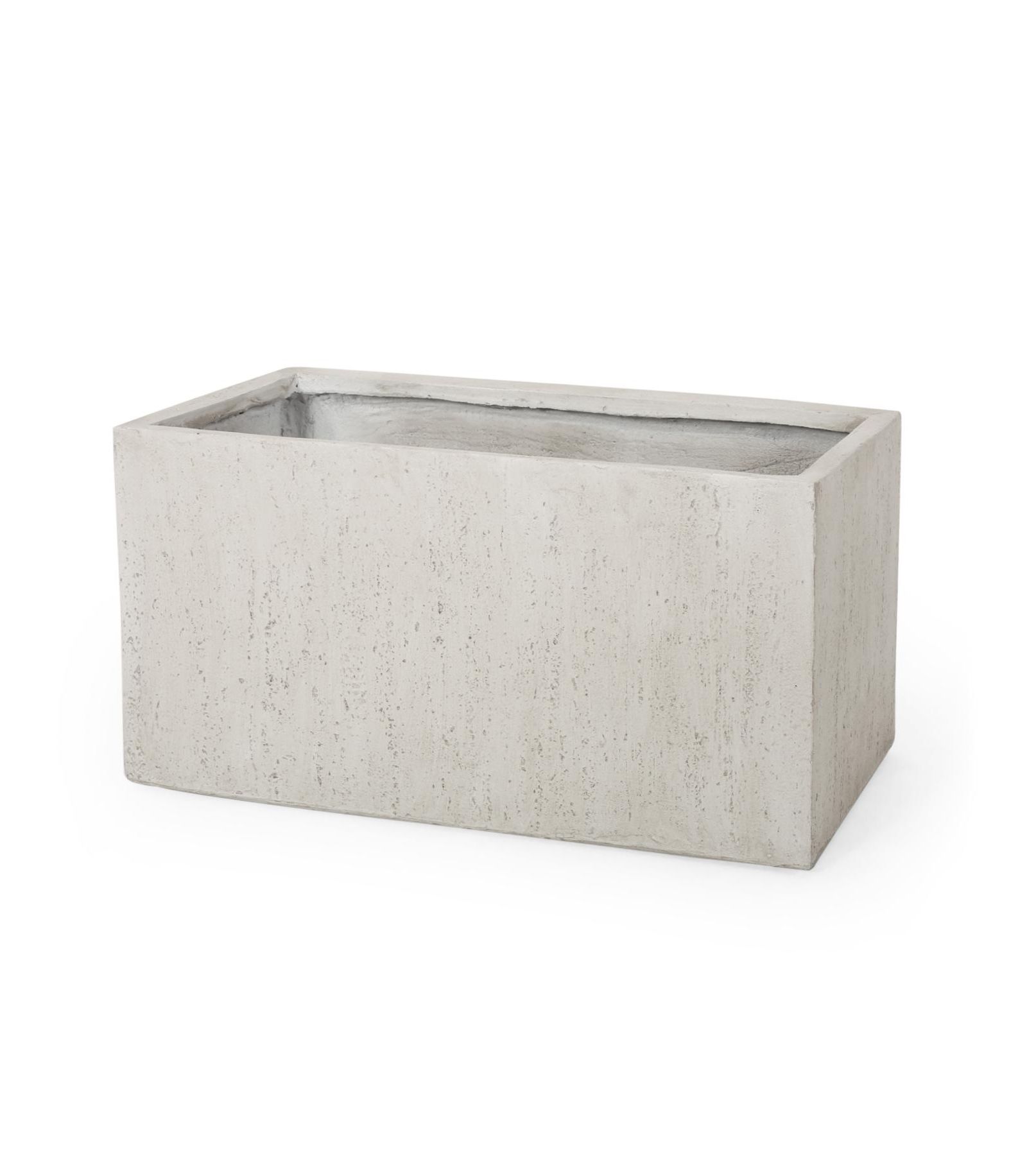 Streamdale Furniture Modern Rectangular Concrete Planter Effortless Outdoor Style with Durability