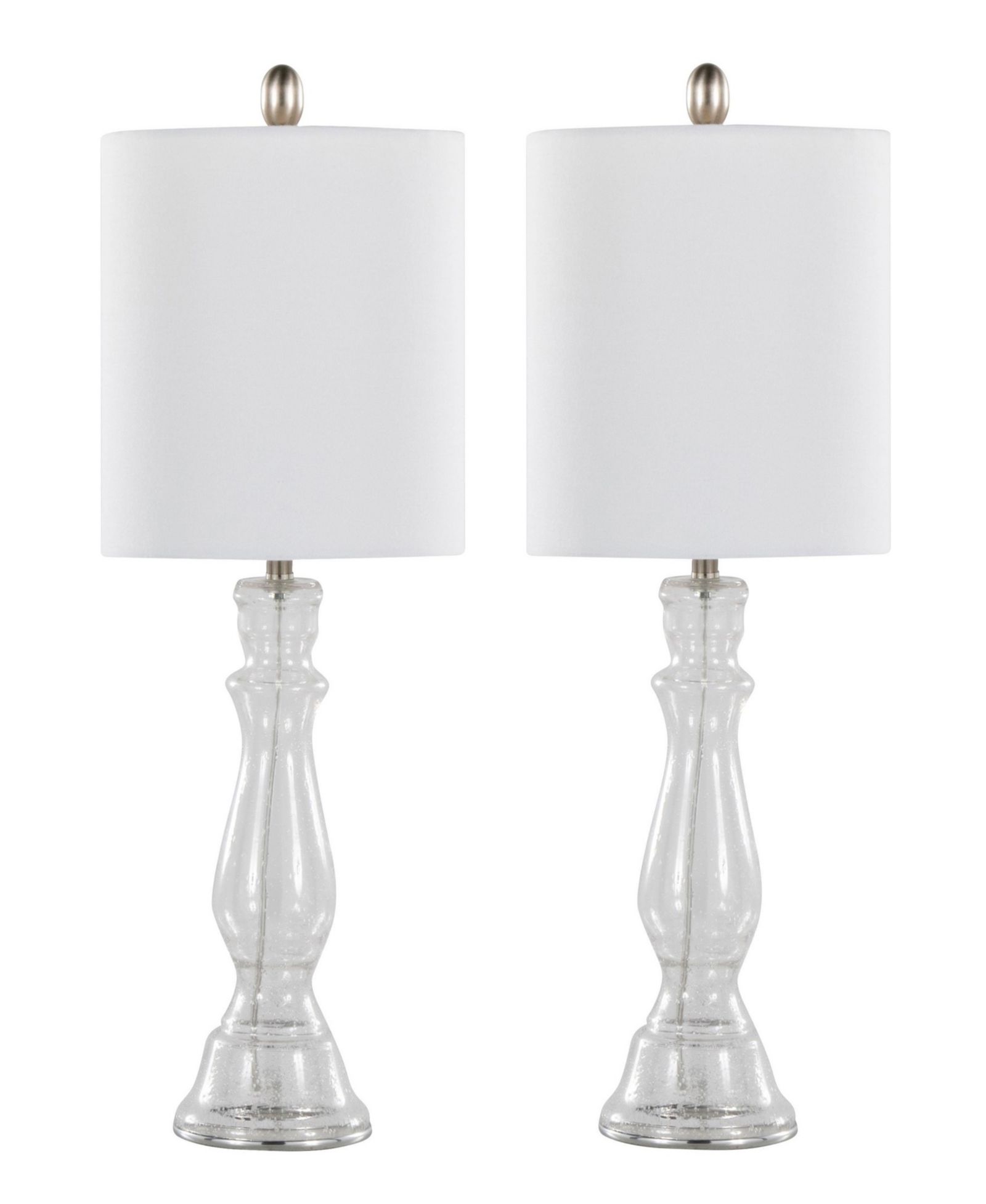LumiSource Bishop 24" Glass Table Lamp, Set of 2