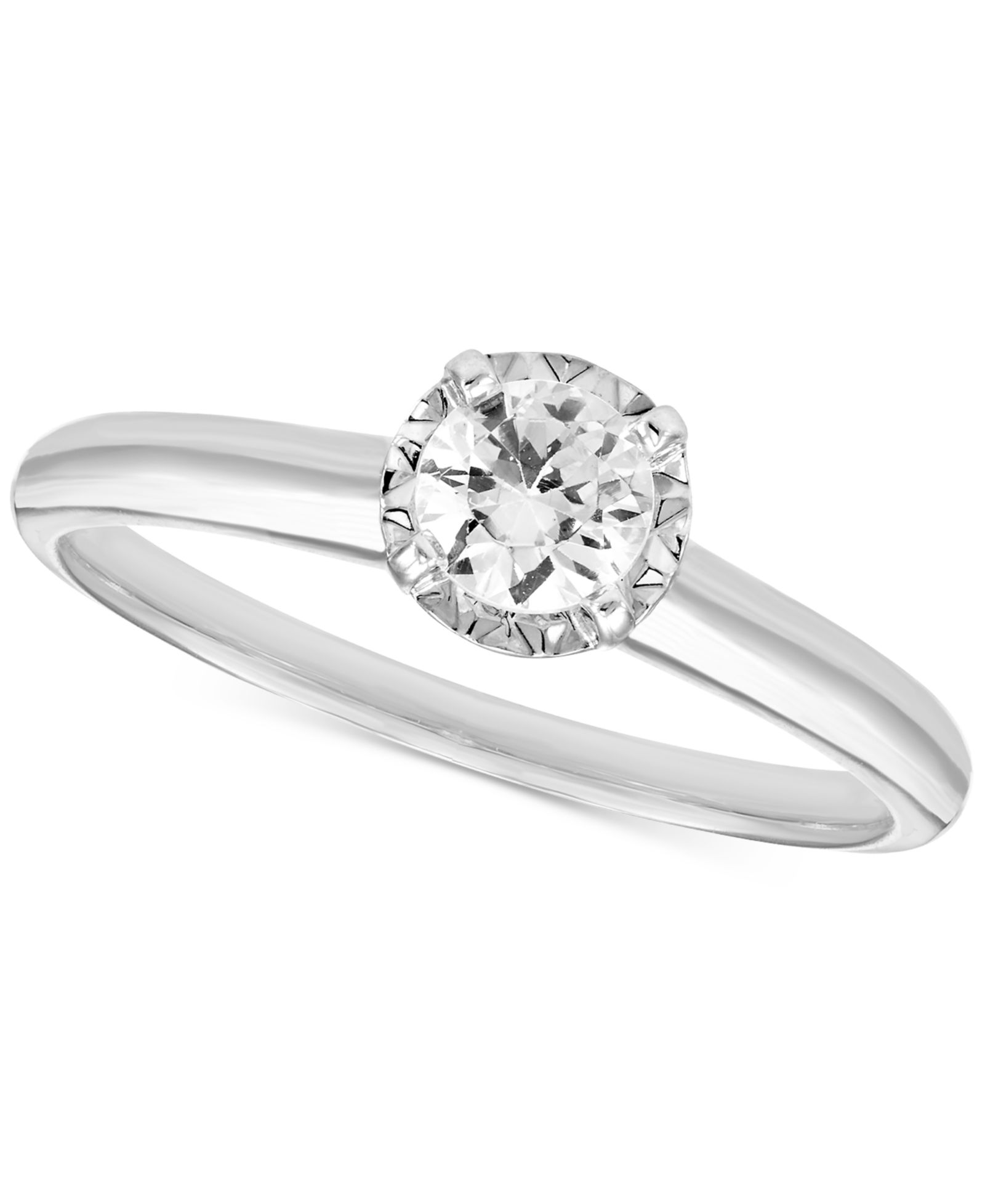 Помолвочное кольцо с бриллиантом (1/4 ct. t.w.) в 14k White Gold