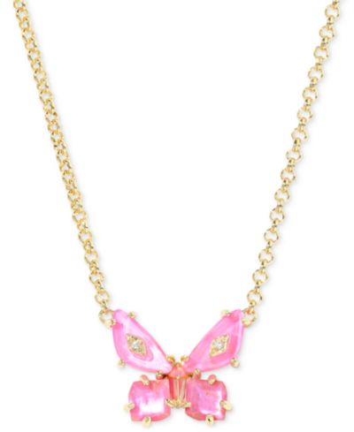 Kendra Scott Mixed Stone Butterfly Pendant Necklace, 16" + 3" extender