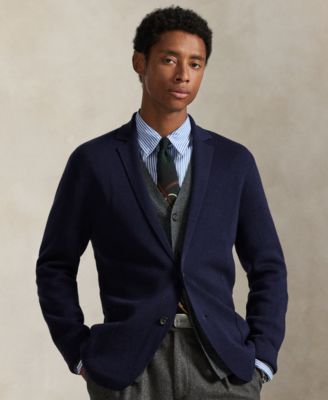 Polo Ralph Lauren Men's Merino Long Sleeve Blazer Cardigan