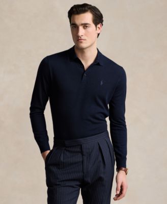 Мужской шерстяной свитер Polo Ralph Lauren с воротником-поло