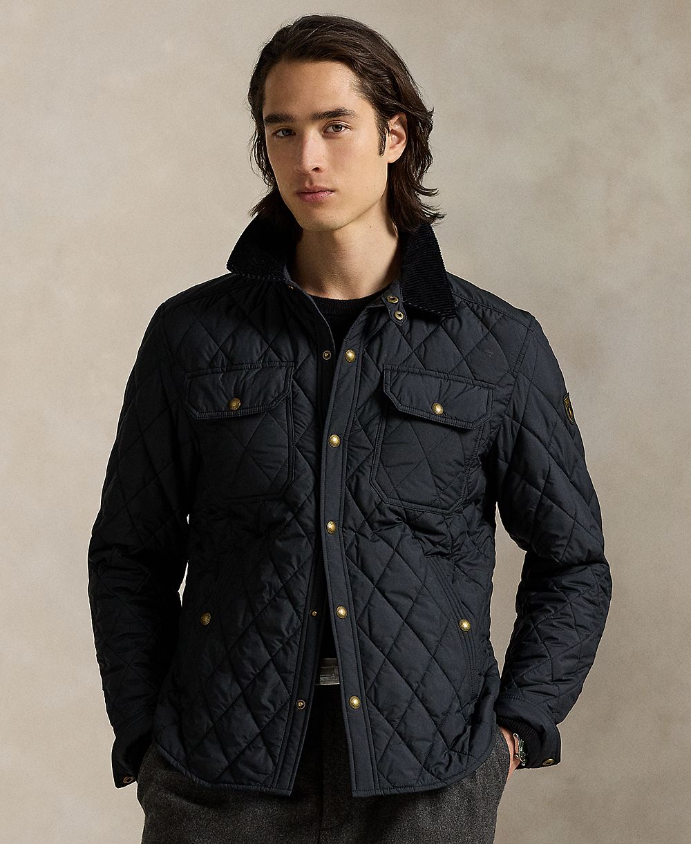 Polo Ralph Lauren Men's Beaton Quilted Water-Repellent Snap-Front Jacket