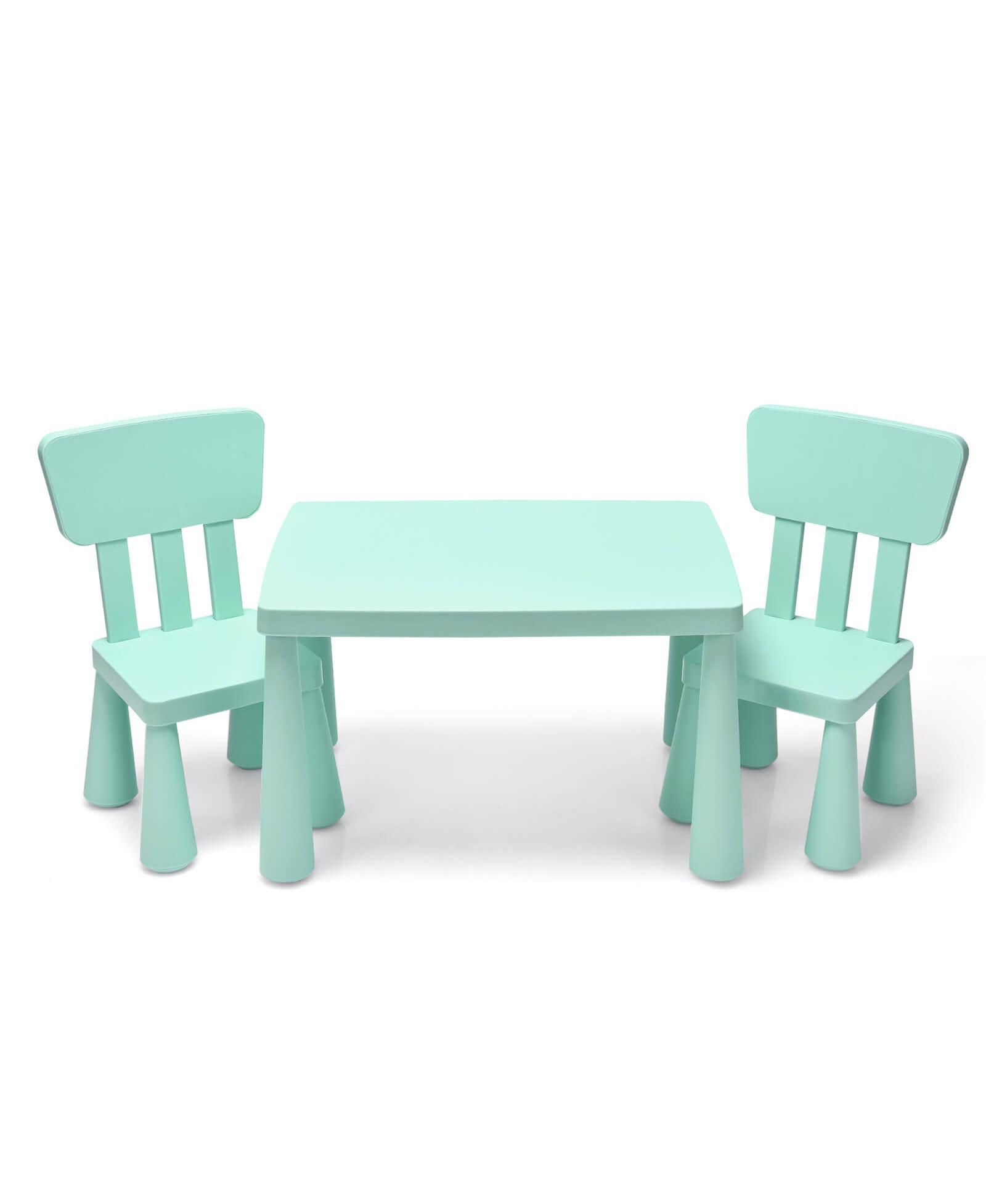 GOUUN Kids Activity Table and 2-Chair Set, 3 Pieces