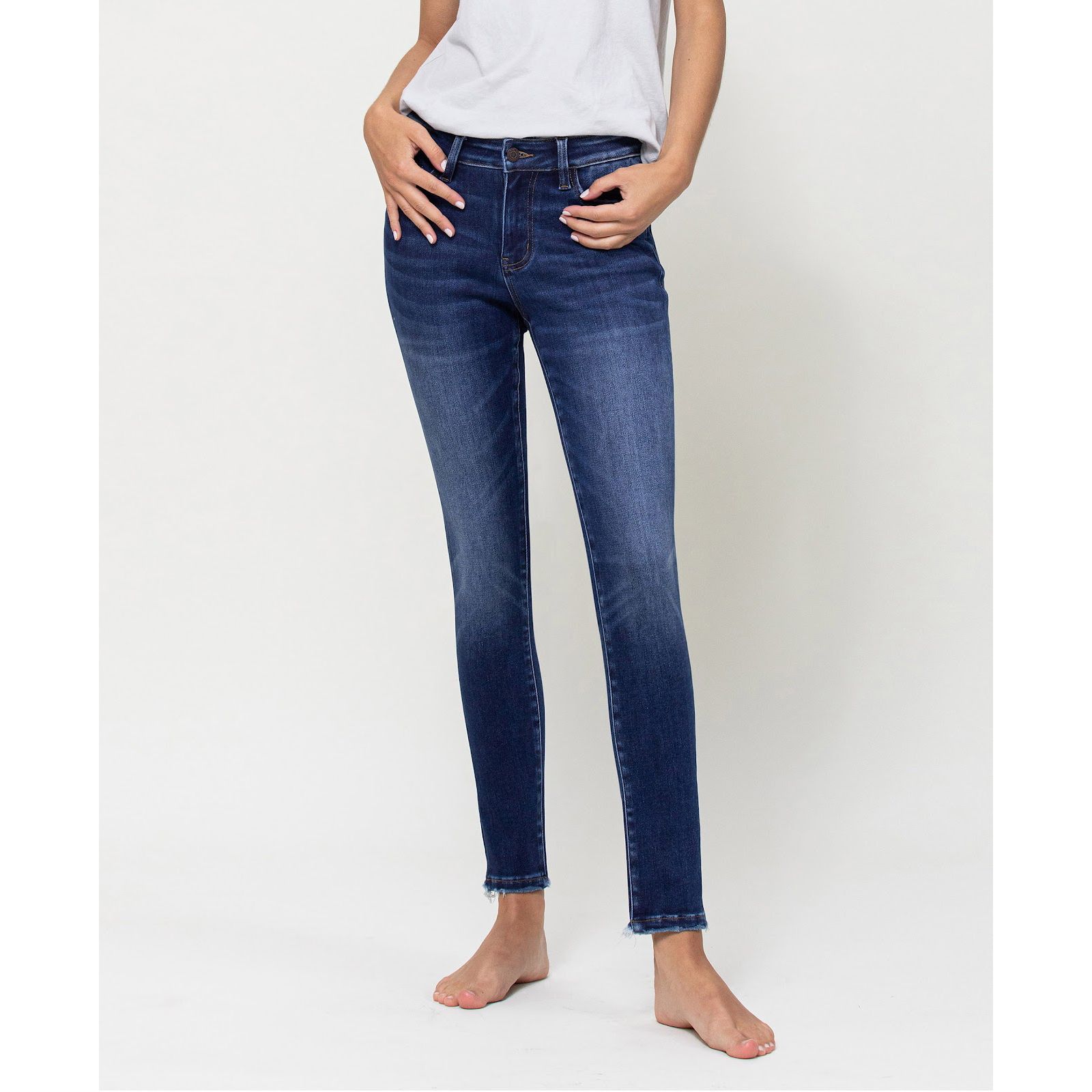 Vervet Women's Mid Rise Ankle Skinny Jeans