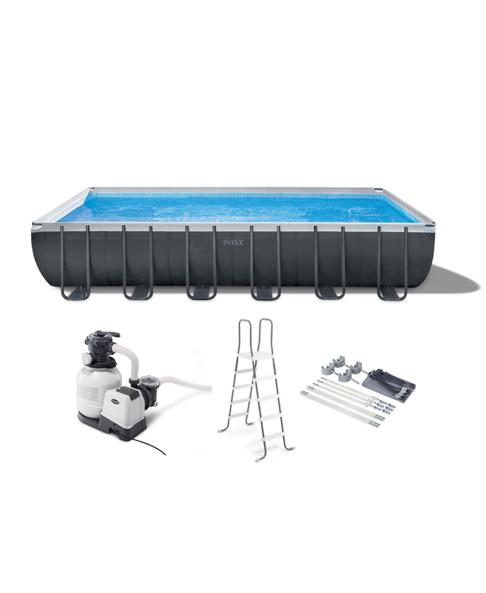 INTEX 26367EH 24' x12' x52" Rectangular Ultra XTR Frame Swimming Pool with Pump