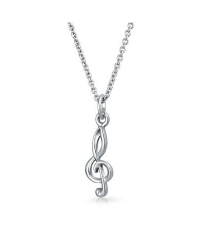 Подвеска-кулон Bling Jewelry из стерлингового серебра в виде скрипичного ключа для учителей музыки и студентов