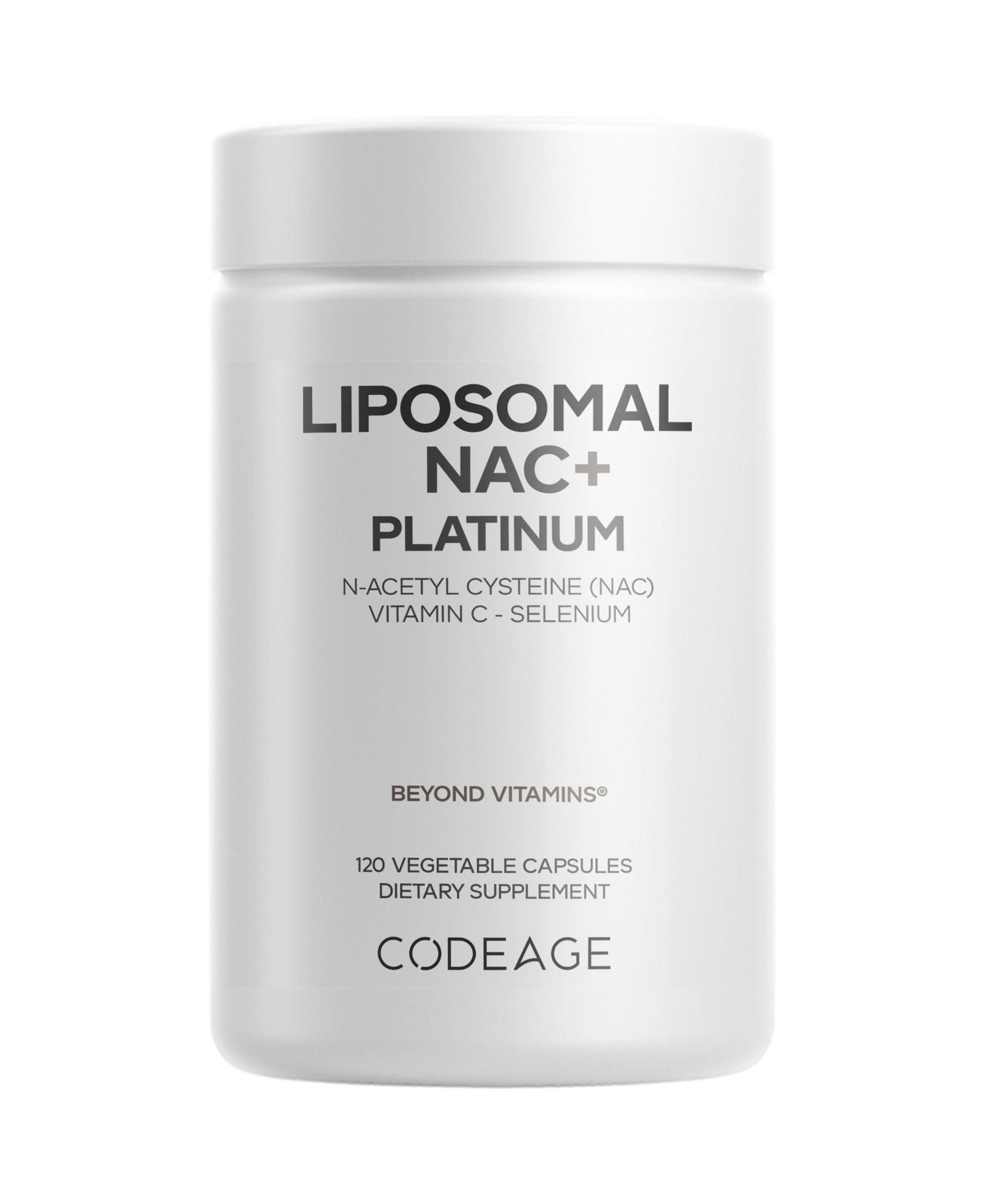 Липосомальный NAC+ Platinum Codeage, N-Acetyl L-Cysteine, Vitamin C, Alpha Lipoic Acid, Selenium, 120 шт