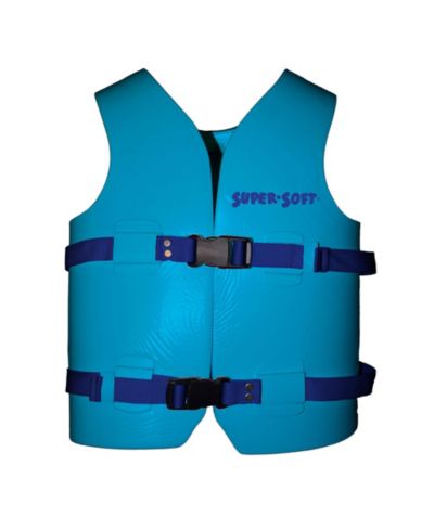 TRC Recreation Super Soft Medium Child Life Jacket Swim Safety Vest, Marina Blue