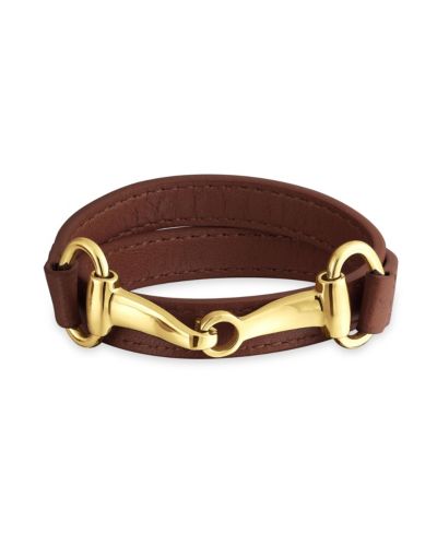 Браслет Bling Jewelry с кожаным плетением и лошадиной упряжью