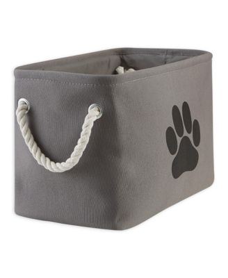 Bone Dry Collapsible Pet Storage Bin with Rope Handles Solid Paw Print