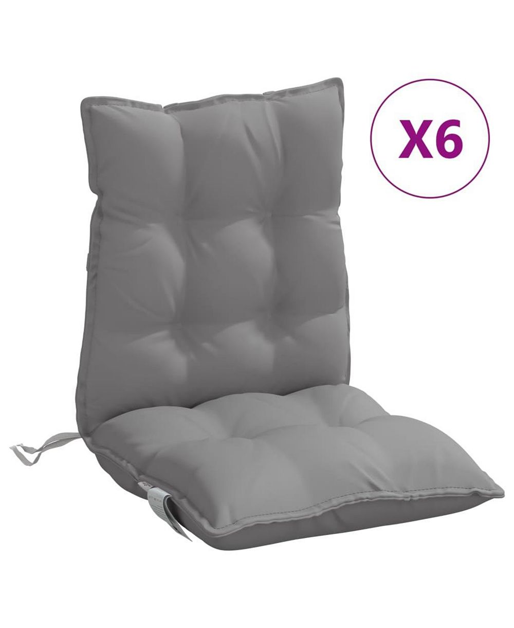Подушки для стульев с низкой спинкой vidaXL из оксфордской ткани, 6 шт