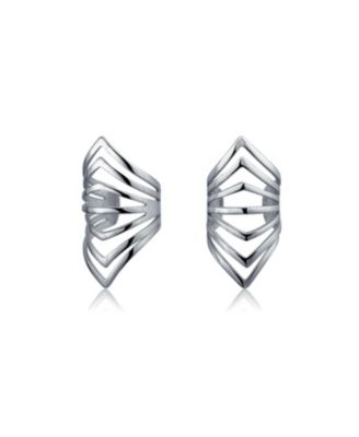 Bling Jewelry Chevron Silver Ear Cuff Cartilage Clip Helix .925 Sterling Silver