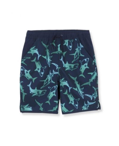 Lands' End Child Boys Chlorine Resistant Stretch Hydroliner Sport Swim Trunks
