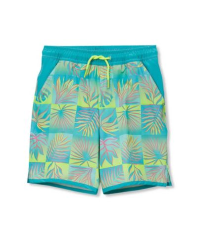 Lands' End Child Boys Chlorine Resistant Stretch Hydroliner Sport Swim Trunks