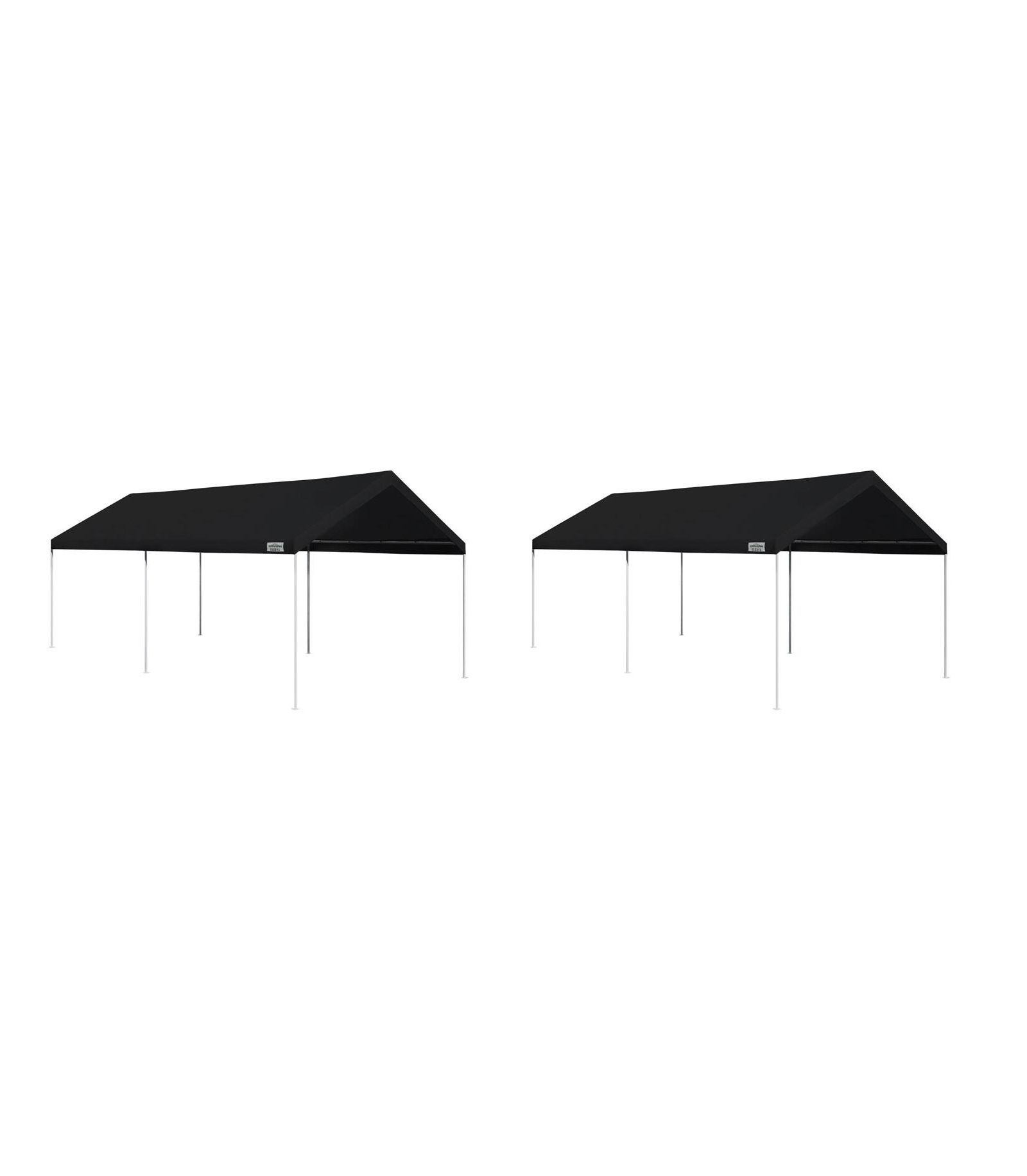 Caravan Canopy Domain 10 x 20 Foot Instant Canopy Tent Set, Black (2 Pack)