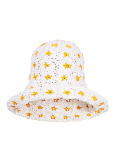 Brunna.co Flora Crochet Hat In Off White