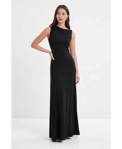 Marcella Women's Laurel Sleeveless Asymmetric-Strap A-Line Jersey Dress