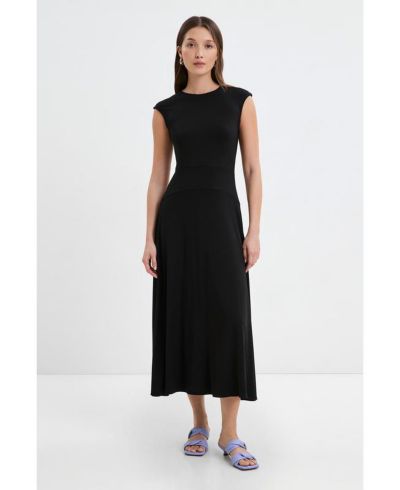Marcella Women's Alina Sleeveless Round-Neck Flowy Jersey Midi Dress
