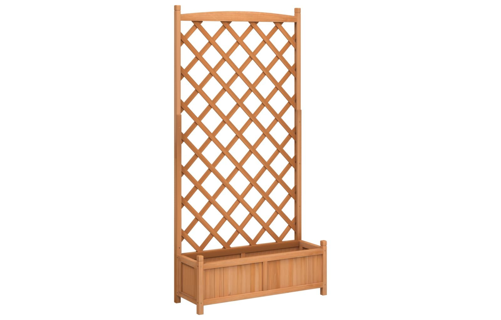 vidaXL Solid Fir Wood Square Garden Planter