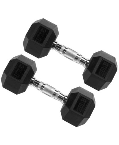 Набор гантелей Signature Fitness Hex для силовых тренировок, 20 lbs
