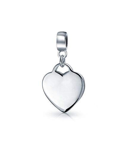 Bling Jewelry подвеска-сердце из стерлингового серебра .925 с буквой алфавита A-Z для браслета