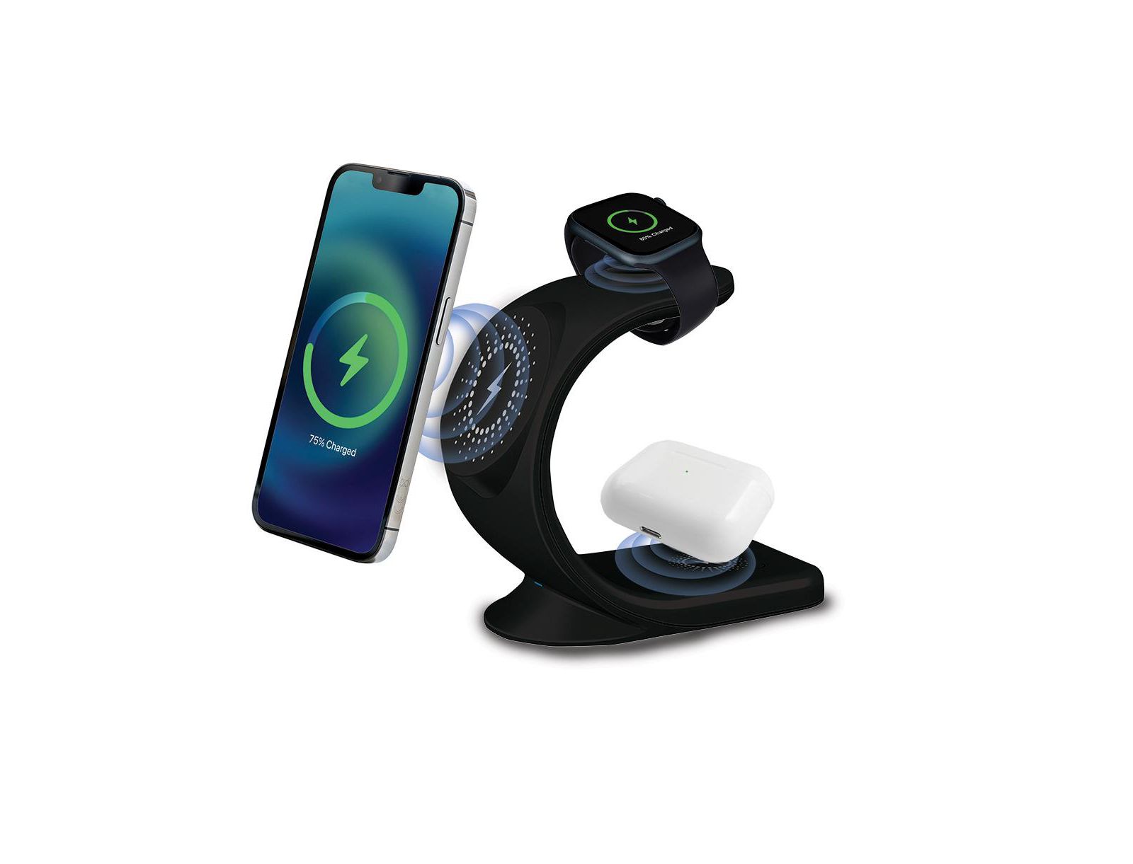 Беспроводная зарядка Brookstone 3-In-1 Magsafe Moon для iPhone, AirPods и Apple Watch