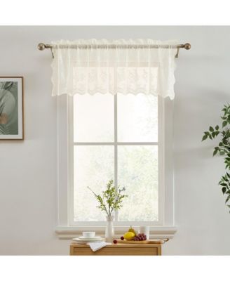 HLC.me Jolene короткая декоративная занавеска с кружевом, 54 x 18 Inch