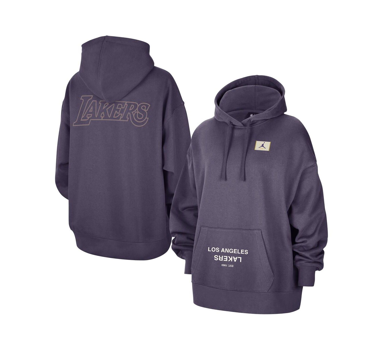 Jordan Женское худи oversize Los Angeles Lakers Courtside Statement Edition, фиолетовое