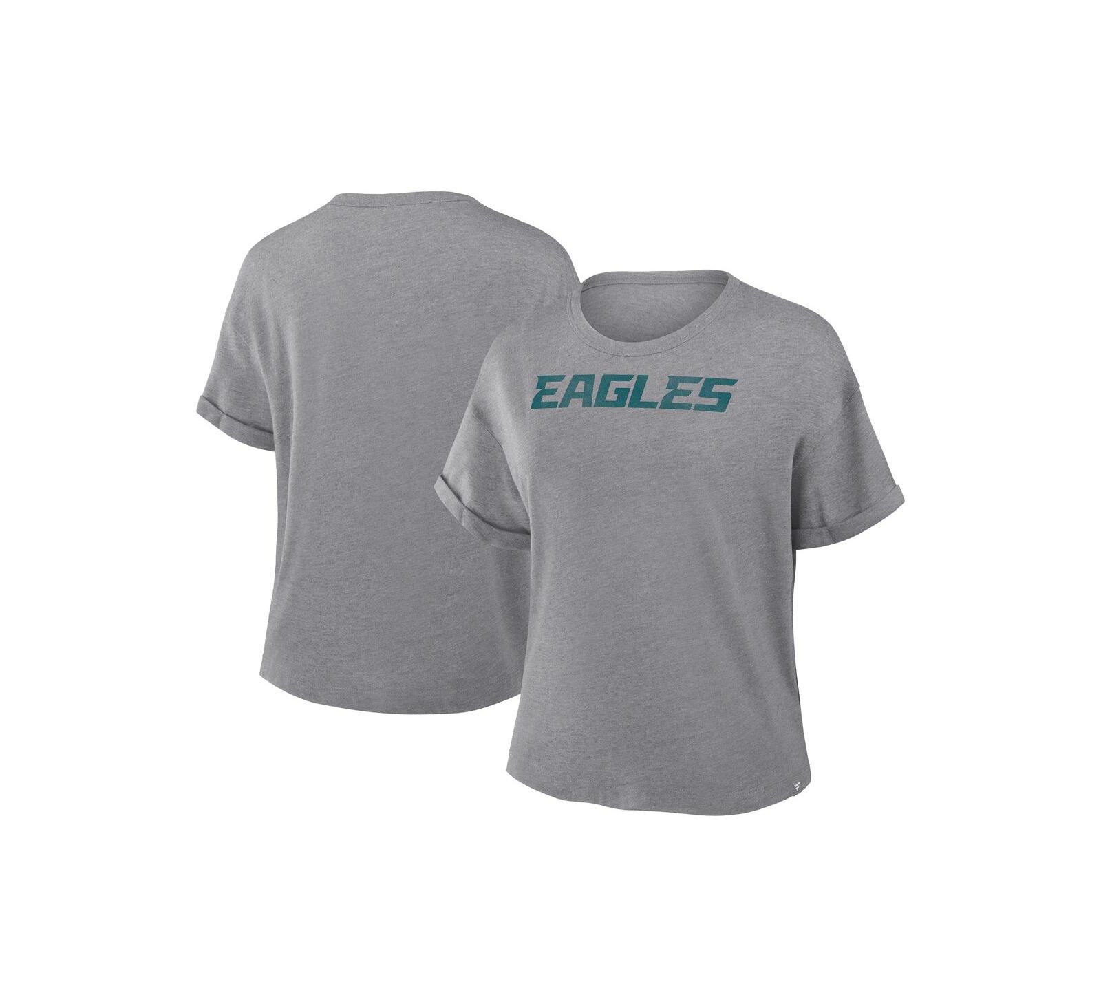 Fanatics Women's Heather Gray Philadelphia Eagles Tri-Blend T-Shirt