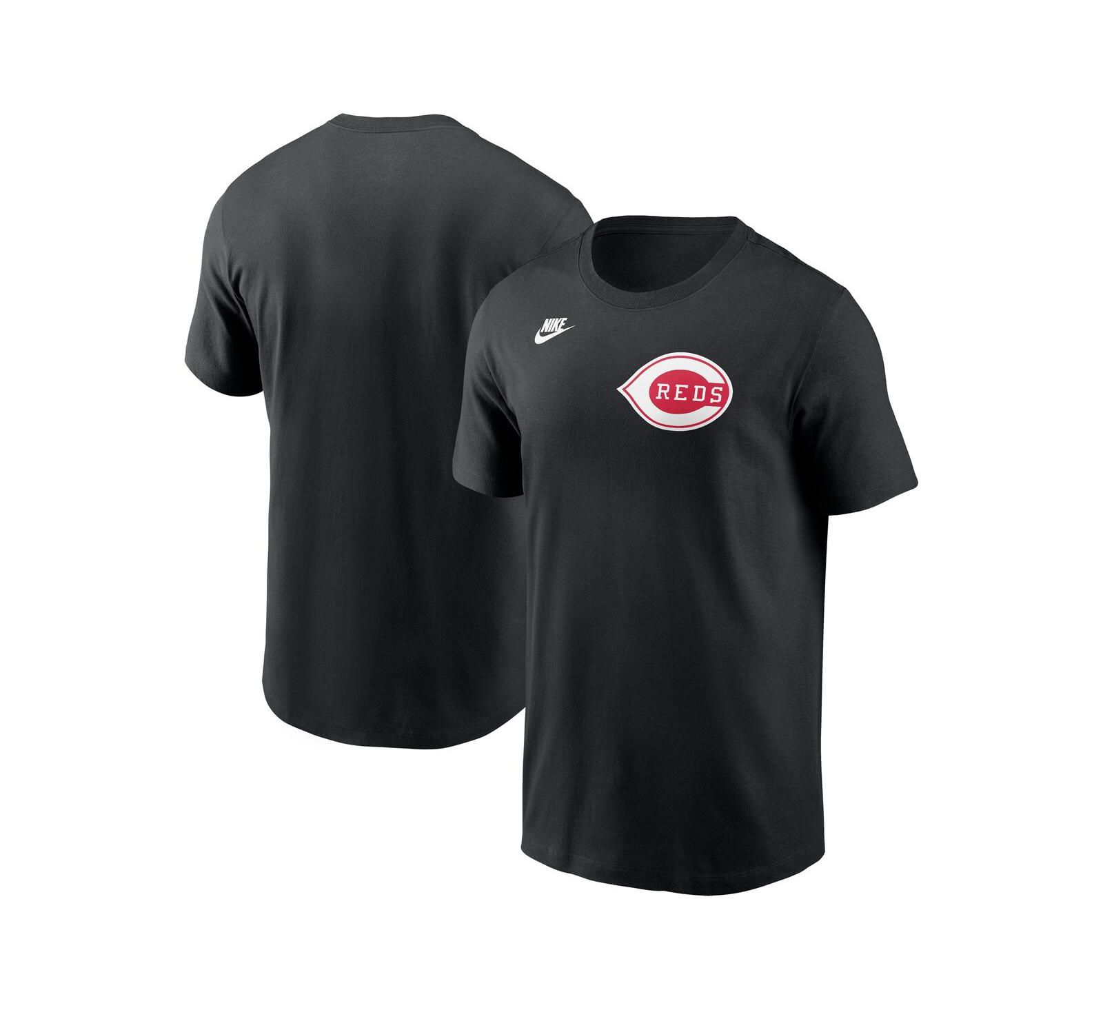 Nike Men's Black Cincinnati Reds Cooperstown Wordmark T-Shirt