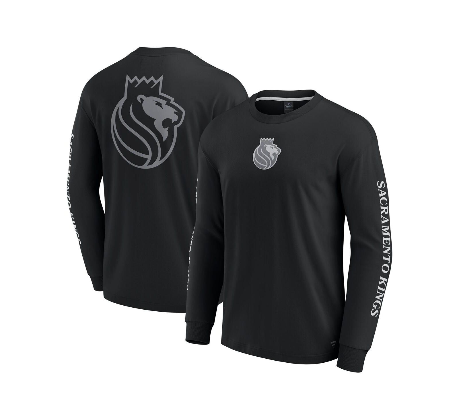 Мужская футболка Fanatics Black Sacramento Kings Elements Strive Long Sleeve