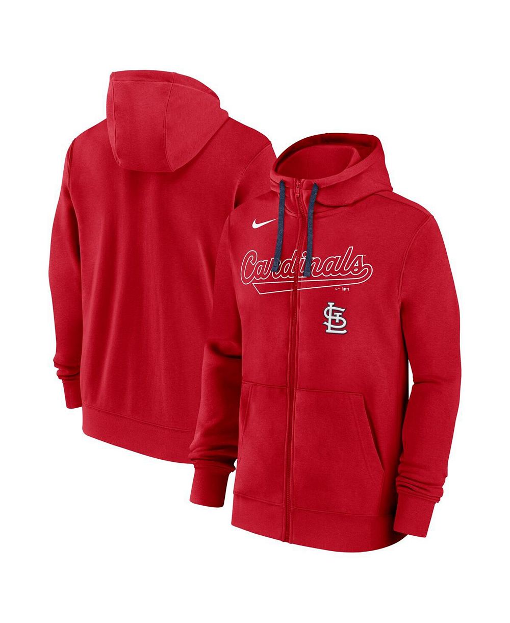Мужская худи Nike Red St. Louis Cardinals Knockout Script Full-Zip