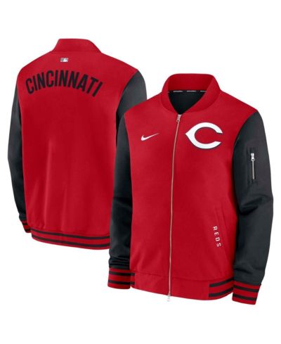 Nike Мужская бомбер-куртка на молнии Cincinnati Reds Authentic Collection, красно-черная