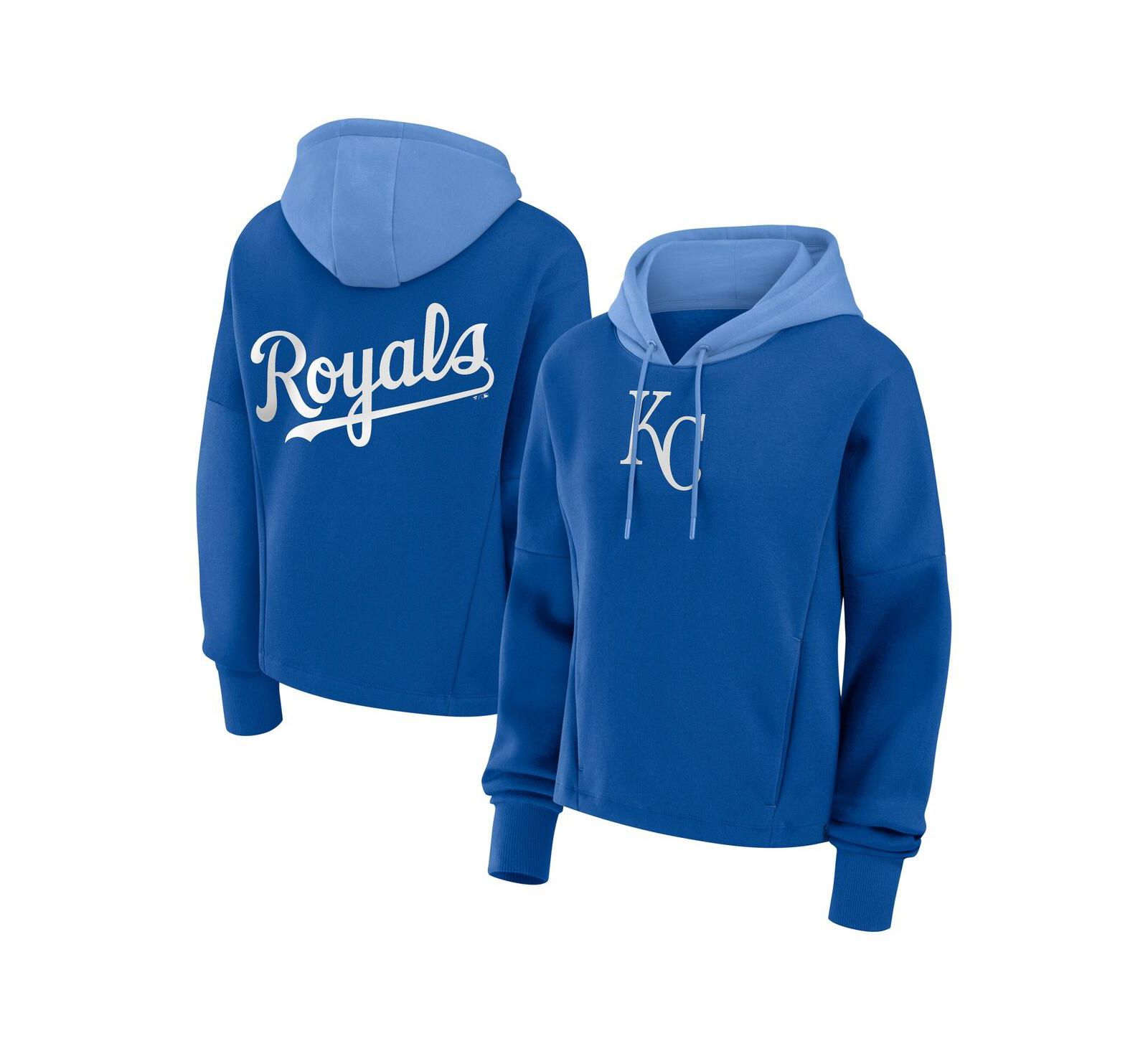 Женское оверсайз худи Fanatics Royal Kansas City Royals Legacy Fleece