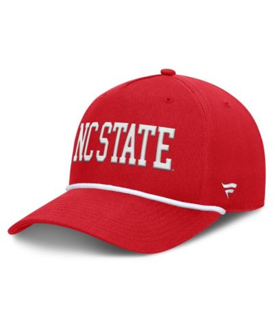 Мужская бейсболка Fanatics Red NC State Wolfpack Foul Ball Rope Adjustable