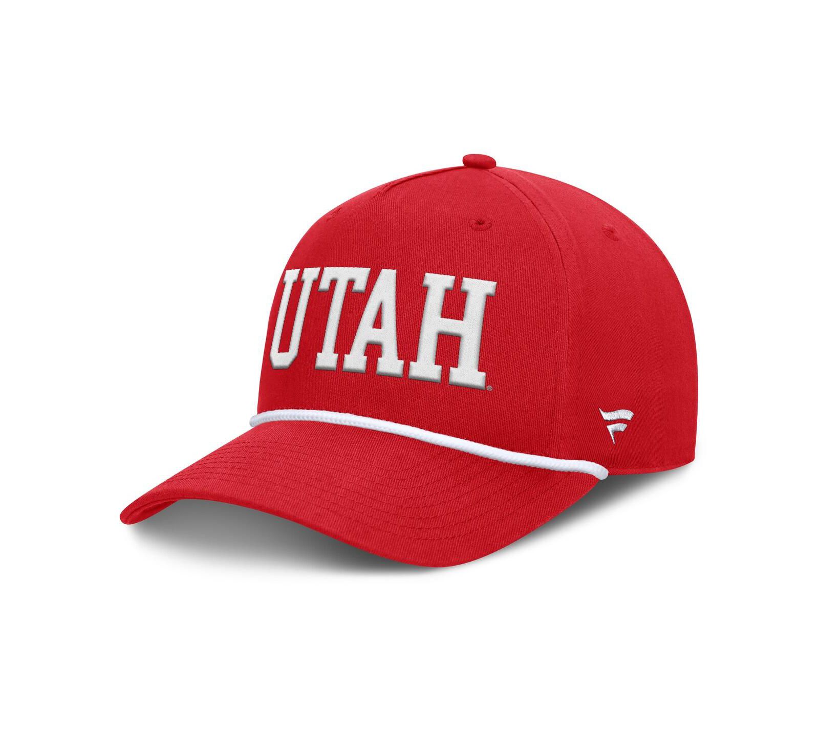 Fanatics Men's Red Utah Utes Foul Ball Rope Adjustable Hat