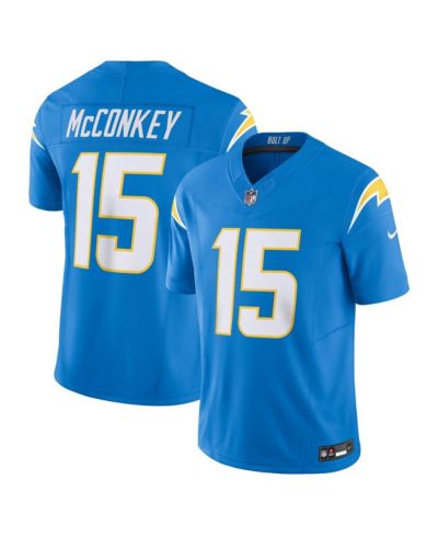 Мужская джерси Nike Ladd McConkey Powder Blue Los Angeles Chargers Team Vapor F.U.S.E. Limited