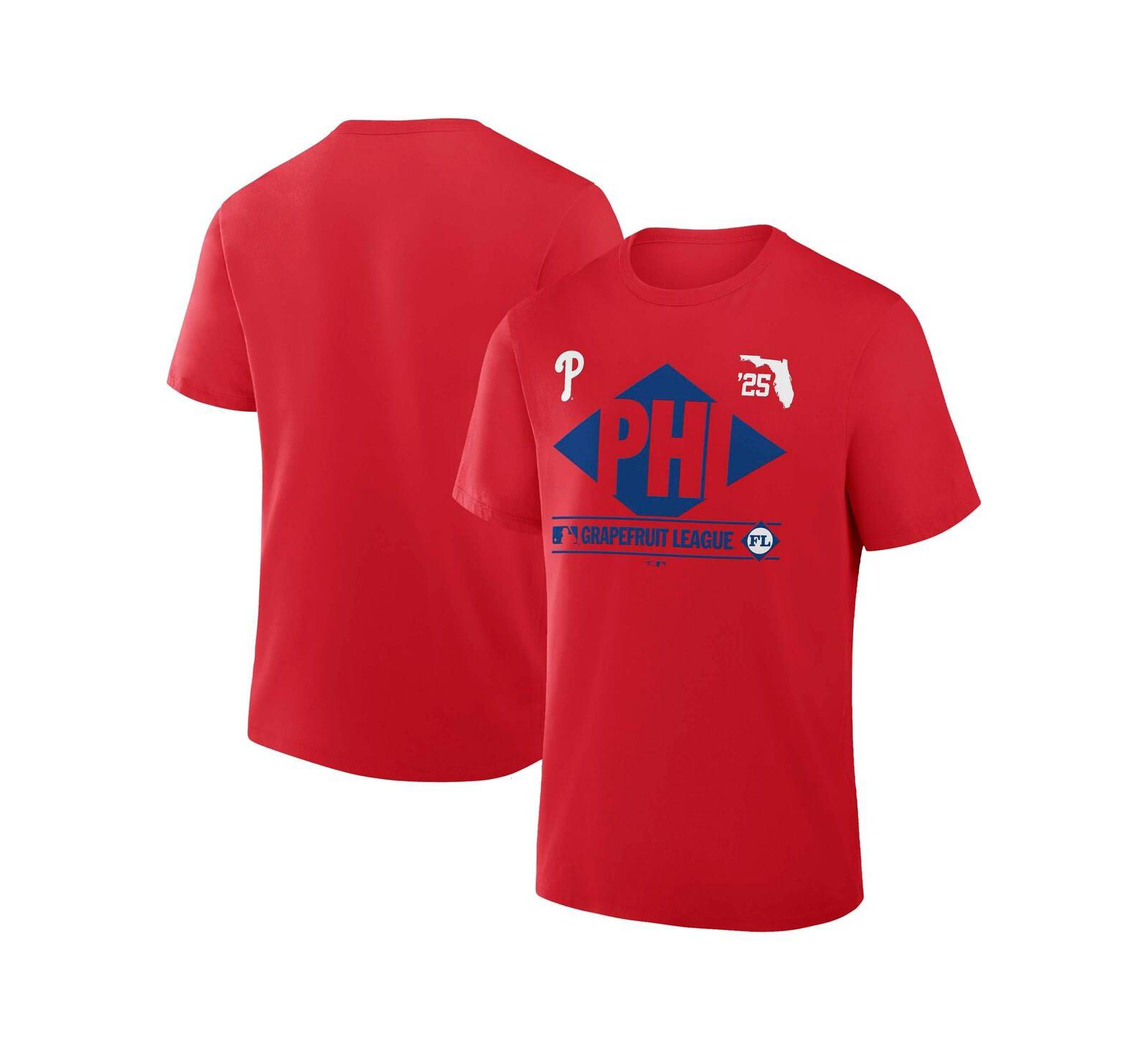 Fanatics Men's Red Philadelphia Phillies 2025 Spring Training Grapefruit League True Icon T-Shirt