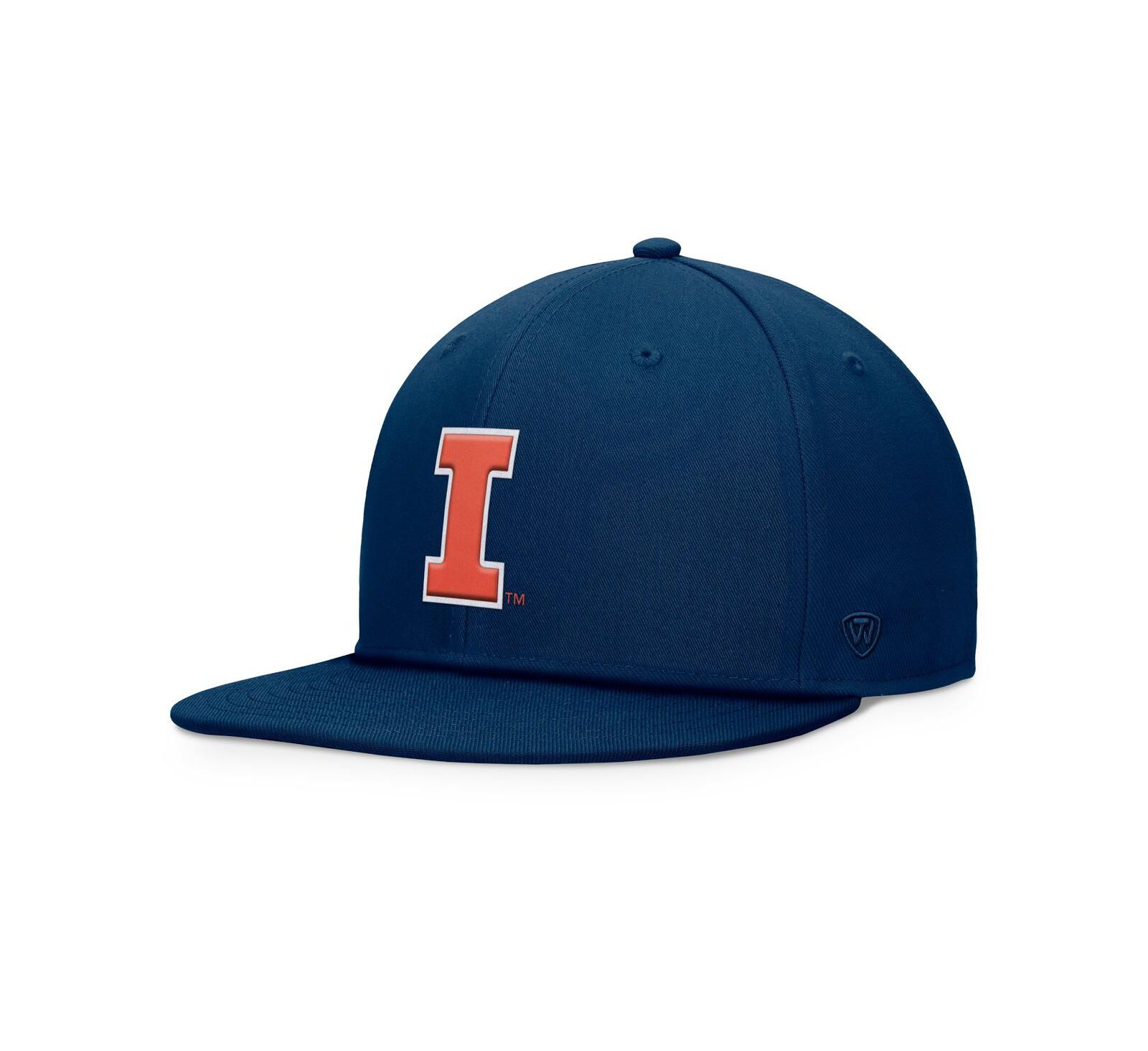Мужская кепка-снапбэк Top of the World Navy Illinois Fighting Illini Fundamental