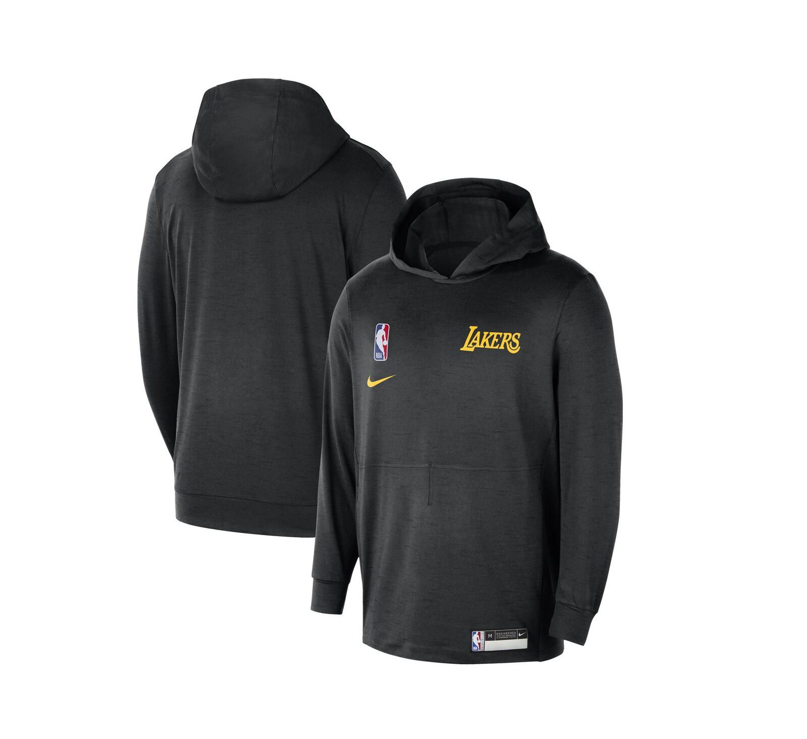 Nike Men's Black Los Angeles Lakers 2024/25 On-Court Authentic Practice Yoga Restore Lightweight Pullover Hoodie